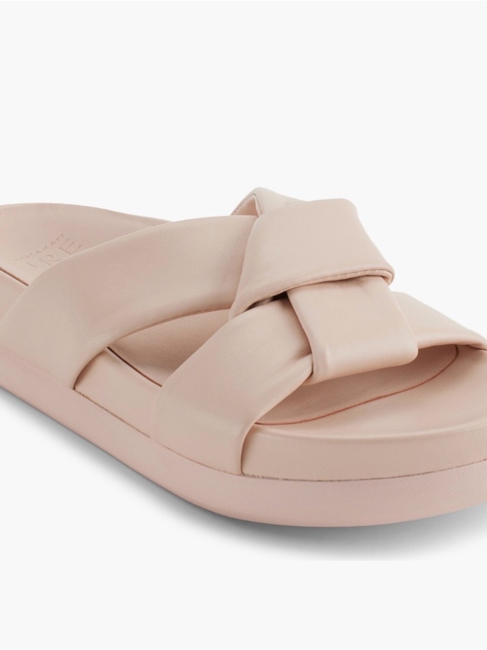 Donna Karan Blush Knotted Slide Sandals